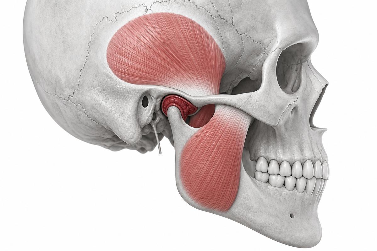 Anatomische Darstellung des Kiefergelenks bei Craniomandibulärer Dysfunktion